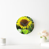 Grote gele zonnebloem ronde klok (Huis)