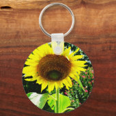 Grote gele zonnebloem sleutelhanger (Voorkant)
