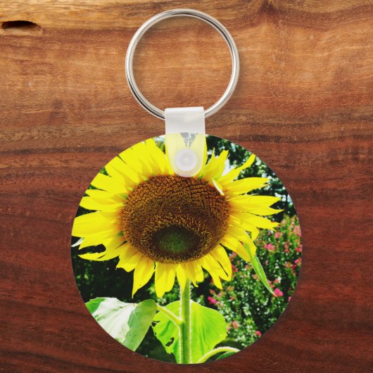 Grote gele zonnebloem sleutelhanger (Voorkant)