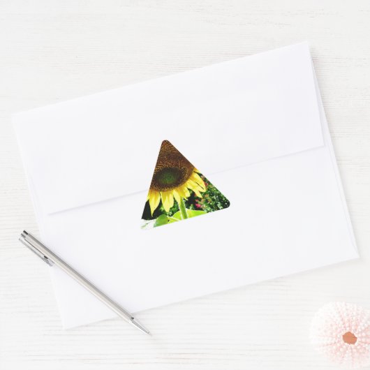Grote gele zonnebloem sticker (Envelop)