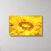 Grote gele zonnebloem stretched canvas print (Voorkant)