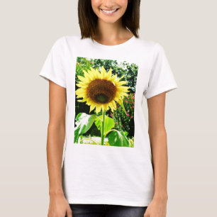 Grote gele zonnebloem t-shirt
