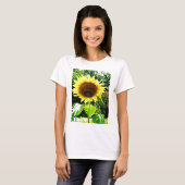 Grote gele zonnebloem t-shirt (Voorkant volledig)