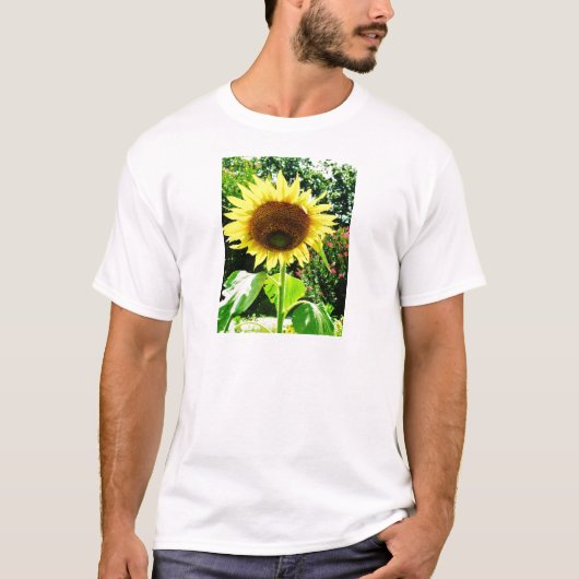 Grote gele zonnebloem t-shirt (Voorkant)