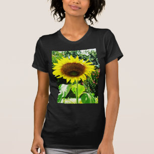 Grote gele zonnebloem t-shirt