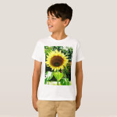 Grote gele zonnebloem t-shirt (Voorkant volledig)