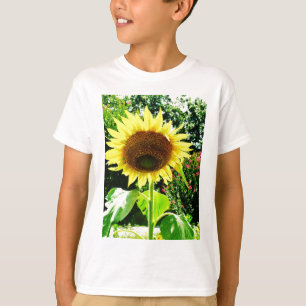 Grote gele zonnebloem t-shirt