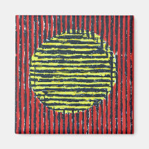 Grote Gele Zonnevlek met rode en zwarte lijnen