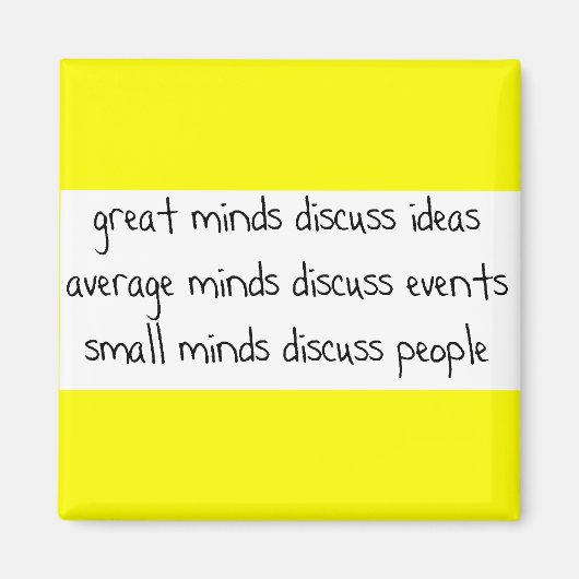 GROTE GEMIDDELDE KLEINE MIJNEN BESPREKEN IDEEËN GE MAGNEET (Voorkant)