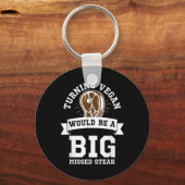 Grote Gemiste Steak Grappig Vlees Eter Barbecue An Sleutelhanger (Voorkant)