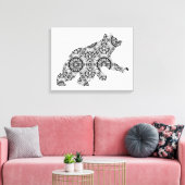 Grote Geometrische Beer Kunstmatige pagina Volwass Canvas Afdruk (Insitu (Woonkamer))