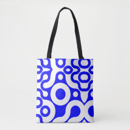 Grote geometrische cirkelafdrukken tote bag