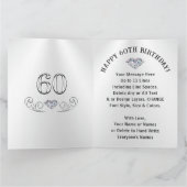 GROTE, Gepersonaliseerde 60e Verjaardag Kaart voor (Binnen)