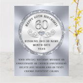 GROTE, Gepersonaliseerde 60e Verjaardag Kaart voor (Gele Bloem)