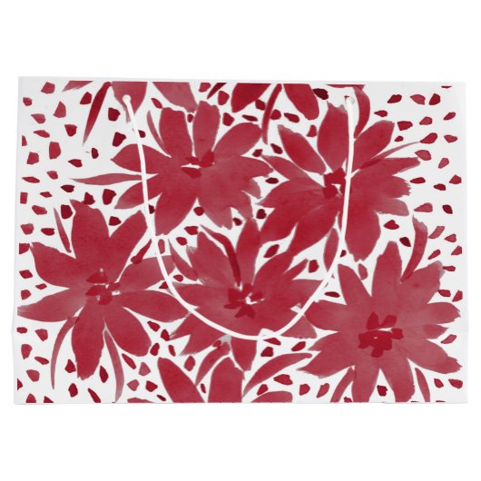 Grote gepersonaliseerde bloemenontwerp Ruby Red Gi Groot Cadeauzakje (Achterkant)