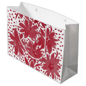 Grote gepersonaliseerde bloemenontwerp Ruby Red Gi Groot Cadeauzakje (Achterkant Gekanteld)