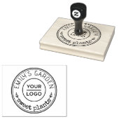 Grote Gepersonaliseerde Botanische Logo Custom Rubberstempel (Gestempeld)