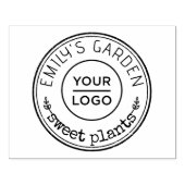 Grote Gepersonaliseerde Botanische Logo Custom Rubberstempel (Afrduk)
