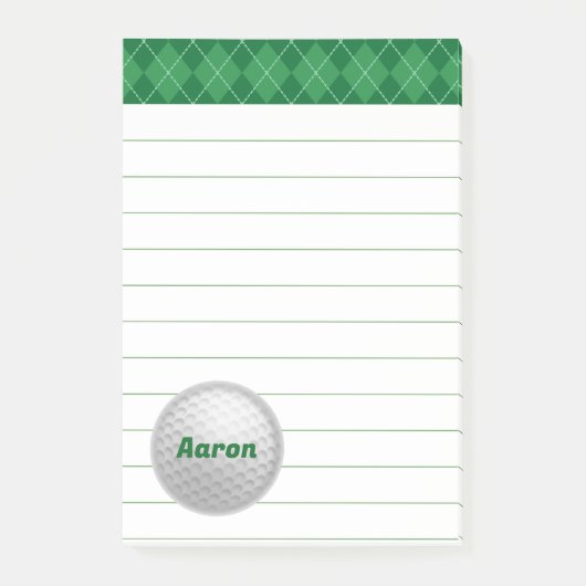 Grote gepersonaliseerde golf Post-it-notities cade Post-it® Notes (Voorkant)
