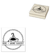 Grote gepersonaliseerde koffie Logo aangepaste rub Rubberstempel (Gestempeld)