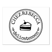 Grote gepersonaliseerde koken Logo Custom Rubberstempel (Afrduk)