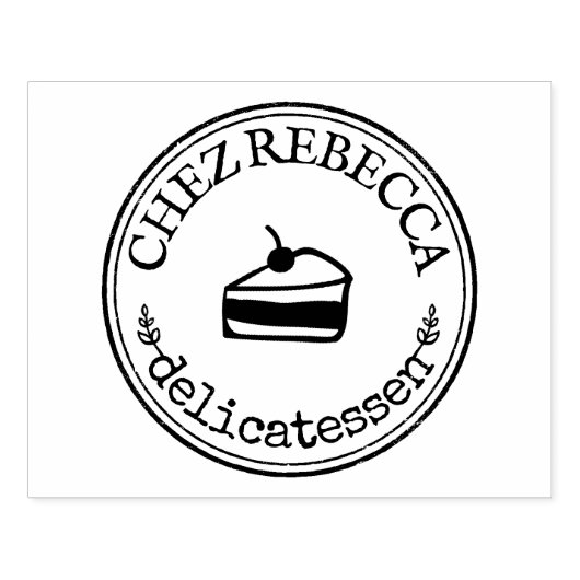 Grote gepersonaliseerde koken Logo Custom Rubberstempel (Afrduk)