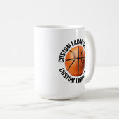 Grote Gepersonaliseerde Tekst Basketbal 443ml Aang Koffiemok (Voorkant rechts)