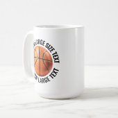 Grote Gepersonaliseerde Tekst Basketbal 443ml Aang Koffiemok (Voorkant links)