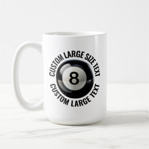 Grote Gepersonaliseerde Tekst Pool 8 Bal 450ml Aan Koffiemok