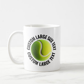 Grote gepersonaliseerde tekst tennisbal 312 gram o koffiemok