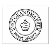 Grote gepersonaliseerde zelfgemaakte Logo Borders  Rubberstempel (Afrduk)