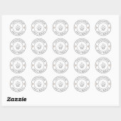 Grote gepersonaliseerde zelfgemaakte Logo Custom C Ronde Sticker (Vel)