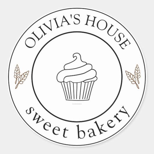 Grote gepersonaliseerde zelfgemaakte Logo Custom C Ronde Sticker (Voorkant)