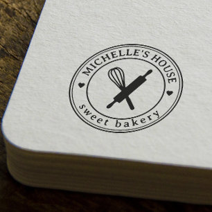 Grote gepersonaliseerde zelfgemaakte Logo Custom Rubberstempel