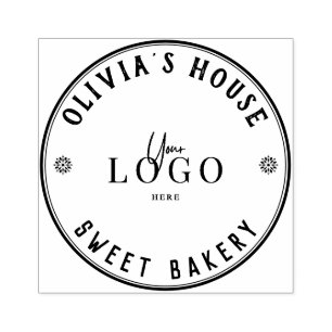 Grote gepersonaliseerde zelfgemaakte Logo Rubberstempel