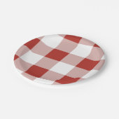 Grote geruite rode geruite papieren bord | Plaid f (Gekanteld)