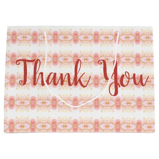 Grote geschenkzak in koraalroze groot cadeauzakje (Voorkant)