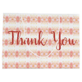 Grote geschenkzak in koraalroze groot cadeauzakje (Achterkant)