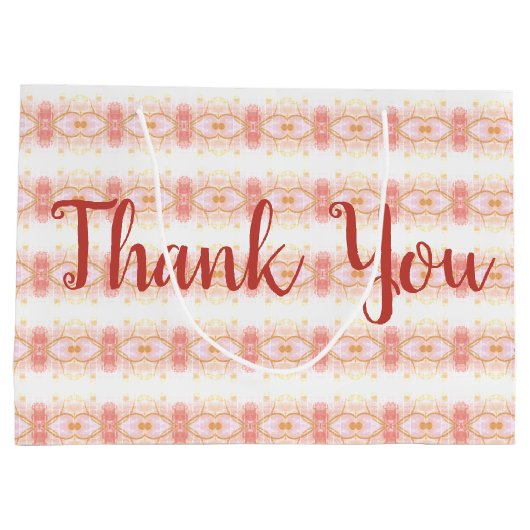 Grote geschenkzak in koraalroze groot cadeauzakje (Achterkant)