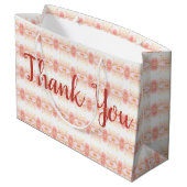 Grote geschenkzak in koraalroze groot cadeauzakje (Achterkant Gekanteld)