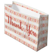 Grote geschenkzak in koraalroze groot cadeauzakje (Voorkant Gekanteld)
