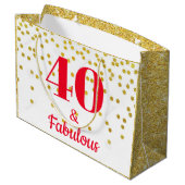 Grote geschenkzak - Milestone Gold Groot Cadeauzakje (Achterkant Gekanteld)