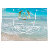 Grote geschenkzak | Modern Monogram Geometrisch St Groot Cadeauzakje (Voorkant)