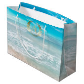 Grote geschenkzak | Modern Monogram Geometrisch St Groot Cadeauzakje (Achterkant Gekanteld)