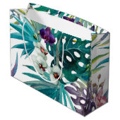 Grote geschenkzak - tropische orchideeën groot cadeauzakje (Achterkant Gekanteld)