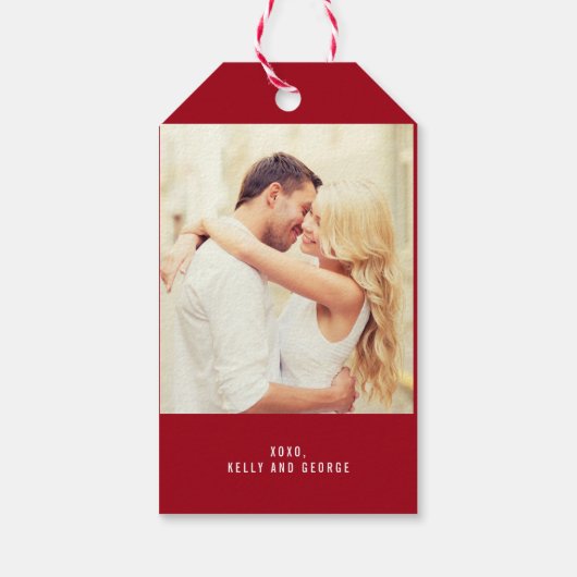 Grote geschetste liefde typografie Valentijnsdag f Cadeaulabel (Achterkant)