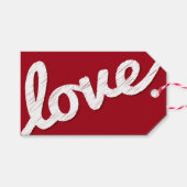 Grote geschetste liefde typografie Valentijnsdag f Cadeaulabel (Voorkant (Horizontaal))