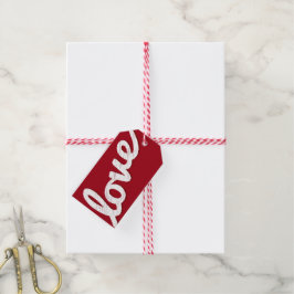 Grote geschetste liefde typografie Valentijnsdag f Cadeaulabel