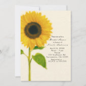 Grote Geschilderde Zonnebloem Rustieke Land Uitnod Kaart (Voorkant)