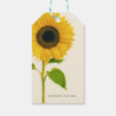 Grote geschilderde zonnebloem rustieke landelijke  cadeaulabel (Achterkant)